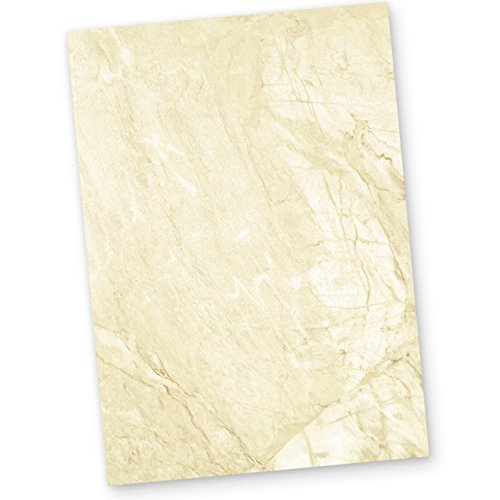 Marmorpapier Briefpapier BEIDSEITIG marmoriert DIN A4 braun 50 Blatt von tatmotive