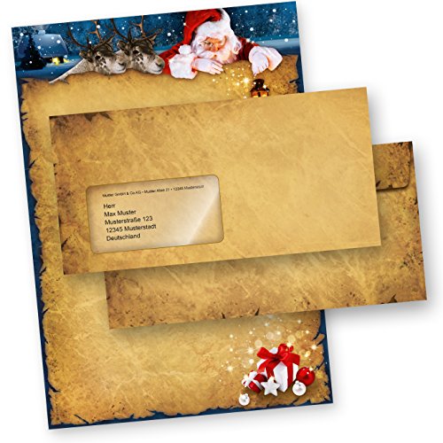 Nordpol Express 500 Sets Weihnachtsbriefpapier mit Fensterumschlag Briefpapier Weihnachten mit Umschlag mit Fenster von tatmotive