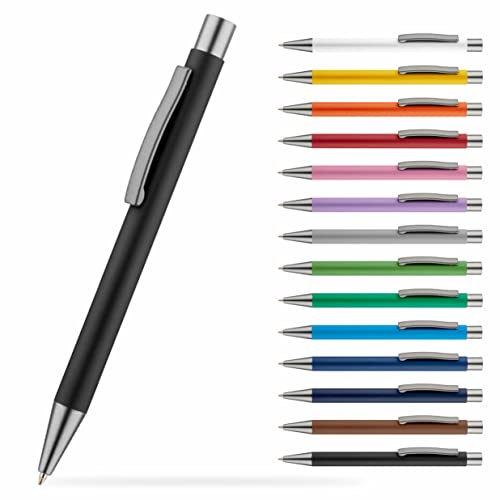 #teamludorf OMEGA Metall Kugelschreiber mit gummierter Oberfläche - Stift in 14 Farben erhältlich - hochwertig und stabil (MIX, 25) von #teamludorf