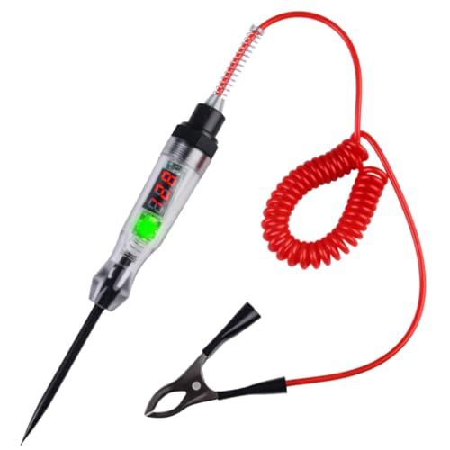 Schaltungsprüfer, 3–70 V Gleichstrom, Spannungsprüfer mit digitaler Testleuchte, Taschenlampe, misst Polaritätskontinuität Schaltungsprüfer, 3–70 V Gleichstrom, Spannungsprüfer mit digitaler Testleuchte, Taschenlampe, misst Polaritätskontinuität von teashow