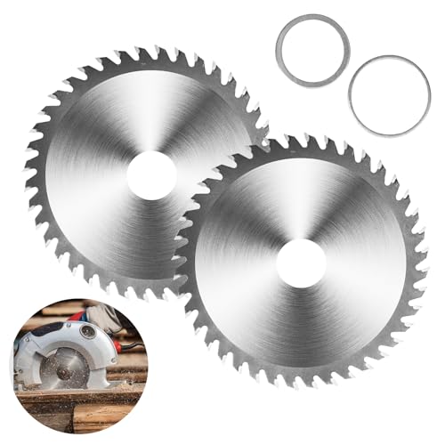 Kreissägeblatt, 115 mm, 2 Stück, 40 Zähne, Holzschneiden, Gehrungssägeblatt, Kunststofflegierung, Hartmetall, Winkelschleifer, Säge für Winkelschleifer, Trennscheibe, Holz, 11,4 cm von teasteam