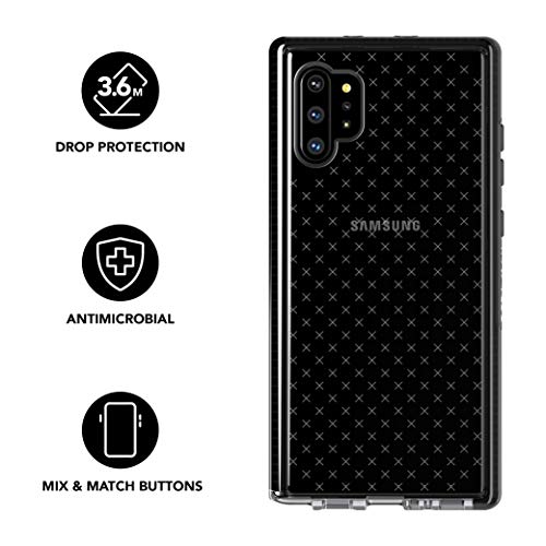 Tech 21 Evo Check Phone Case Cover for Samsung Note 10+ (Plus) - Black/Smokey von tech21