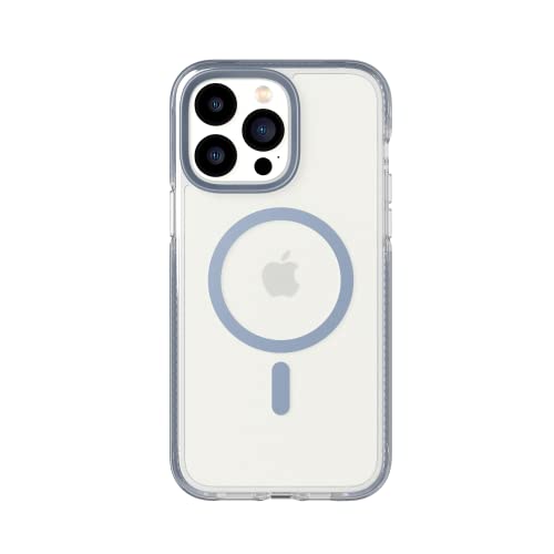 Tech 21 iPhone 14 Pro Max Evo Crystal Kompatibel mit MagSafe - Stoßdämpfende & Kratzfeste Clear Phone Case 15 Fuß FlexShock Multi-Drop Schutz, T21-9871, Transparent/Schwarz Graphit von tech21