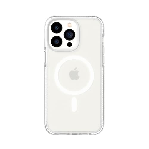 Tech 21 iPhone 14 Pro Max Evo Crystal Kompatibel mit MagSafe - Stoßdämpfende & Kratzfeste Clear Phone Case 15 Fuß FlexShock Multi-Drop Schutz, Transparent/Weiß, T21-9873 von tech21