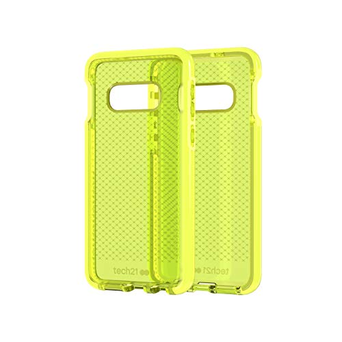 Tech21 Evo Check Schutzhülle für Samsung Galaxy S10e, schlankes Design, Neongelb Tech21 Evo Check Schutzhülle für Samsung Galaxy S10e, schlankes Design, Neongelb von Tech21