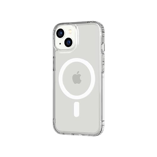 Tech21 Evo Clear Hülle für iPhone 14/iPhone 13, Kompatibel mit MagSafe, Einfache Telefonhülle, TPU und Antimikrobiall, Transparent, Fallschutz: 3,6m von tech21