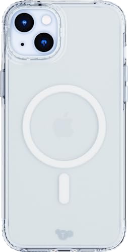 Tech21 Evo Clear Hülle für iPhone 15 Plus, Kompatibel mit MagSafe, Biologisch abbaubar, Transparent, 12x Militärniveau Fallschutz: 3,6m von tech21