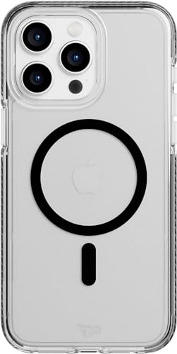 tech21 Evo Crystal Hülle für iPhone 15 Pro Max - Kompatibel mit MagSafe - Aufprallschutz Hülle - Graphitschwarz von tech21