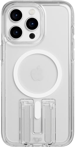 Tech21 Evo Crystal Kick Hülle für iPhone 15 Pro Max, Kompatibel mit MagSafe, Transparent/Weiß, 15x Militärniveau Fallschutz: 4,9m von tech21