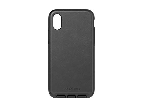 Tech21 Evo Luxe Faux Leather Schutzhülle für Apple iPhone X/iPhone Xs - Schwarzes Leder von tech21