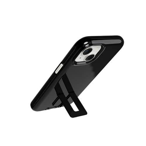 Tech21 EvoCrystal Kick Hülle für iPhone 14 – MagSafe kompatibel – Aufprallschutz – Kickstand – Obsidian Black von tech21