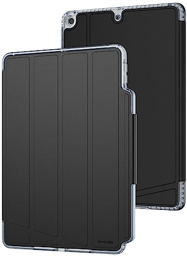 Tech21 EvoFolio Schutzhülle für iPad 7. / 8. / 9. Generation, Aufprallschutz, iPad-Hülle mit Multi-Winkel-Ansicht, Wake/Sleep-Abdeckung, Schwarz von tech21