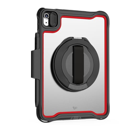 Tech21 EvoMax iPad 27,9 cm (11 Zoll) (2022–2025) – robuster Schutz in Militärqualität – Handschlaufe – 360° integrierter Ständer – Schwarz von tech21