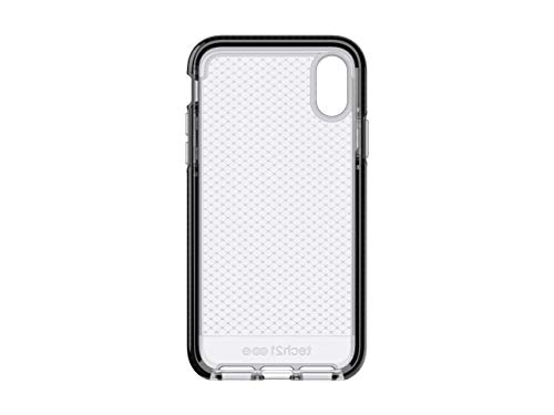 Tech21 T21-6169 Protective Apple iPhone X/XS Case Thin Patterned Back Cover with FlexShock - Evo Check - Smokey Black - 5.8 inches von tech21