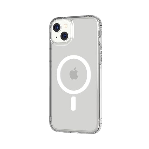 tech21 Evo Clear Hülle für iPhone 14 Plus, Kompatibel mit MagSafe, Einfache Telefonhülle, TPU und Antimikrobiall, Transparent, Fallschutz: 3,6m von tech21