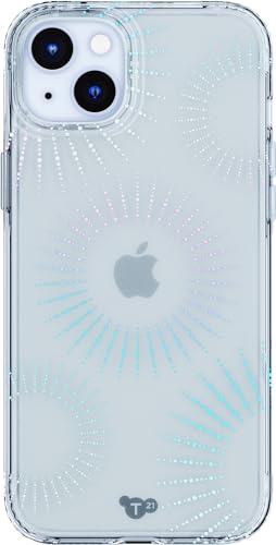 tech21 Evo Clear Sparkle Hülle für iPhone 15 Plus, Kompatibel mit MagSafe, Biologisch abbaubar, Glitzer, 12x Militärniveau Fallschutz: 3,6m von tech21