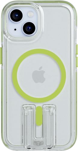 tech21 Evo Crystal Kick Hülle für iPhone 15 - Kompatibel mit MagSafe - Stoßschutz Hülle - Limette von tech21