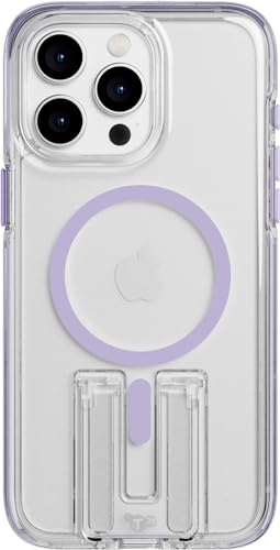 tech21 Evo Crystal Kick Hülle für iPhone 15 Pro Max - Kompatibel mit MagSafe - Impact Protection Case - Lila von tech21