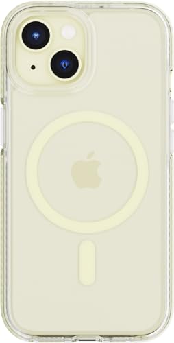 tech21 Evo Crystal für iPhone 15 - Kompatibel mit MagSafe - Aufprallschutz Hülle - Gelb von tech21