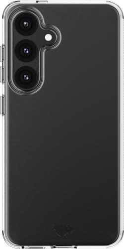 tech21 Evo Lite Clear Hülle für Samsung Galaxy S24, Halbtransparent, Einfache Telefonhülle, TPU und Biologisch abbaubar, Fallschutz: 2,4m von tech21