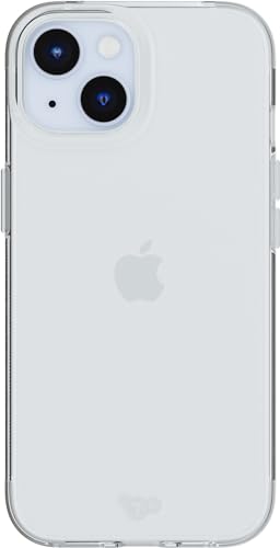 tech21 Evo Lite Clear Hülle für iPhone 15, Halbtransparent, Einfache Telefonhülle, TPU und Biologisch abbaubar, Fallschutz: 2,4m von tech21