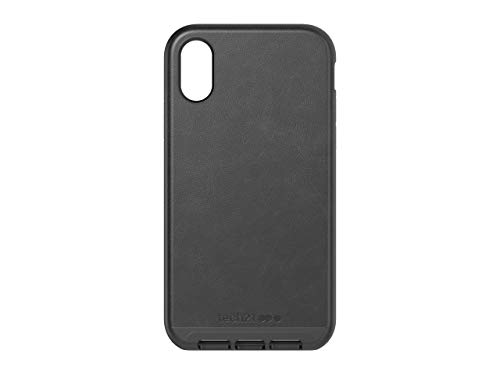 tech21 Evo Luxe Faux Leather Schutzhülle für Apple iPhone XR - Schwarzes Leder von tech21