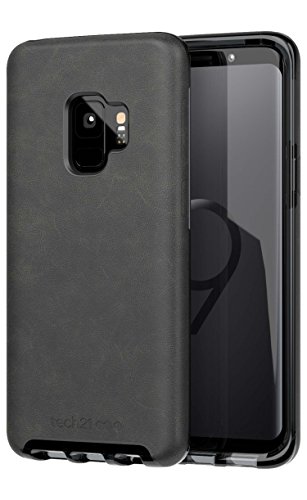 tech21 Evo Luxe Faux Leather Schutzhülle für Samsung Galaxy S9 - Schwarzes Leder von tech21