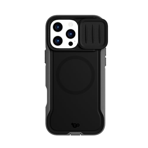 tech21 EvoMax für iPhone 16 Pro Max kompatibel mit MagSafe - Aufprallschutz Case 21x nach Militärstandard getestet - Kameraschild - Schwarz/Anthrazit von tech21