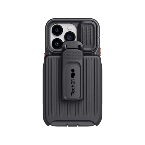 tech21 iPhone 14 Pro Evo Max Kompatibel mit MagSafe - Langlebige, stoßdämpfende und robuste Handyhülle mit Holster und 6 m FlexShock Multi-Drop-Schutz, Schwarz tech21 iPhone 14 Pro Evo Max Kompatibel mit MagSafe - Langlebige, stoßdämpfende und robuste Handyhülle mit Holster und 6 m FlexShock Multi-Drop-Schutz, Schwarz von tech21