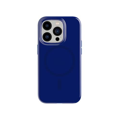 tech21 iPhone 14 Pro Evo Tint kompatibel mit MagSafe - Stoßdämpfende & Kratzfeste getönte Handyhülle mit 12ft Multi-Drop-Schutz Blau von tech21