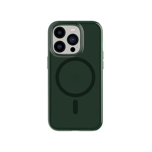 tech21 iPhone 14 Pro Evo Tint kompatibel mit MagSafe - Stoßdämpfende & Kratzfeste getönte Handyhülle mit 3,6 m Multi-Drop-Schutz Dunkelgrün von tech21