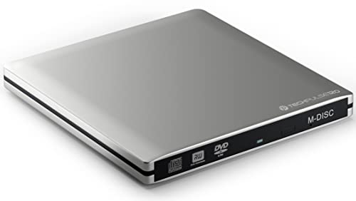 techPulse120 DVD Brenner M-Disc externes DVDRW CD Laufwerk Ultraslim Superdrive Portable Laufwerk CDRW Slim für Computer PC Notebook Ultrabook Netbook Windows MacOS Apple iMac MacBook Pro Air von techPulse120