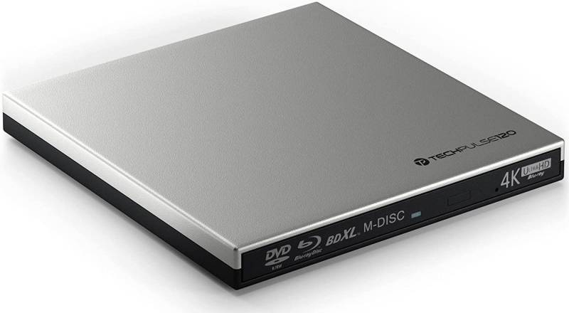 techPulse120 Externer UltraHD 4k 3D UHD MDisc BDXL 100GB USB 3.0 Blu-ray Brenner Blu-ray-Brenner von techPulse120