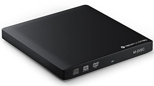 techPulse120 USB 3.0 & Type C M-Disc externer DVDRW CDRW Brenner Writer Alu Schwarz Burner Superdrive Laufwerk DVD CD Ultra Slim für Computer Notebook Ultrabook Windows 10 Mac OS Apple iMAC Macbook von techPulse120