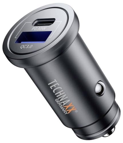 Technaxx Dual-Autoladegerät 30W, 2-Port Zigarettenanzünder-Ladeadapter TX-305 mit Typ-C & USB-A Ausgang, PD 30W & QC3.0, PPS-Dynamisches Laden, 12-24V Eingang, Metallgehäuse Technaxx Dual-Autoladegerät 30W, 2-Port Zigarettenanzünder-Ladeadapter TX-305 mit Typ-C & USB-A Ausgang, PD 30W & QC3.0, PPS-Dynamisches Laden, 12-24V Eingang, Metallgehäuse von technaxx
