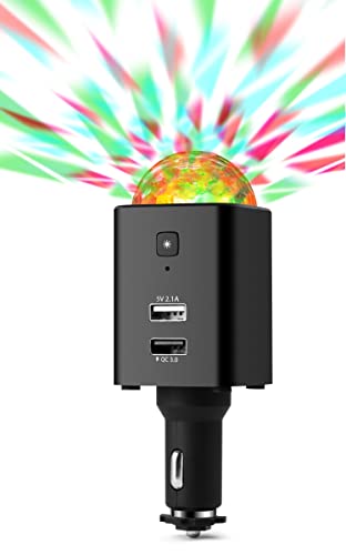 Technaxx Mini Discokugel für´s Auto, kleiner Disco Ball mit Led, Party Licht, USB, Disco Licht für unterwegs im Auto, Ladefunktion für Ihr Handy, TX-159, 20 x 9 cm von technaxx