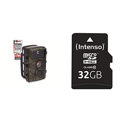 Technaxx Nature Wild Cam TX-69 Full HD Outdoor Überwachungskamera, Nachtsicht 12 MP 1080P Wasserdicht Kabellos, braun-grün & Intenso microSDHC 32GB Class 10 Speicherkarte inkl. SD-Adapter, schwarz Technaxx Nature Wild Cam TX-69 Full HD Outdoor Überwachungskamera, Nachtsicht 12 MP 1080P Wasserdicht Kabellos, braun-grün & Intenso microSDHC 32GB Class 10 Speicherkarte inkl. SD-Adapter, schwarz von technaxx