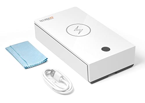 Technaxx UV Desinfektion-Box TX-148 - Desinfektion für Handy`s & Gegenstände, 99,9% Sterilisationseffizienz, Aromaölkammer, Keime, Kabelloses Laden 5W für alle Handys von technaxx