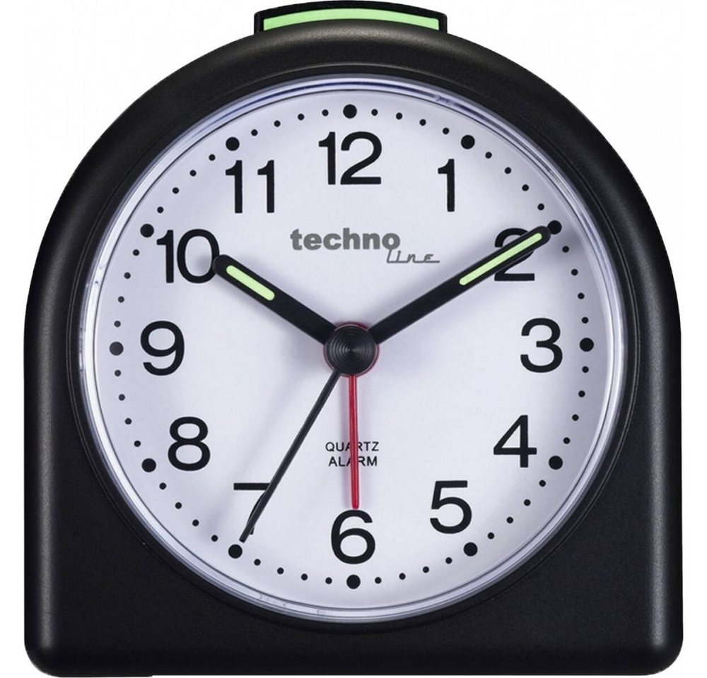 technoline Technoline Geneva SD Schwarz Tischuhr und Wecker Kopfhörer (Praktische Weckfunktion, Elegantes schwarzes Design) von technoline
