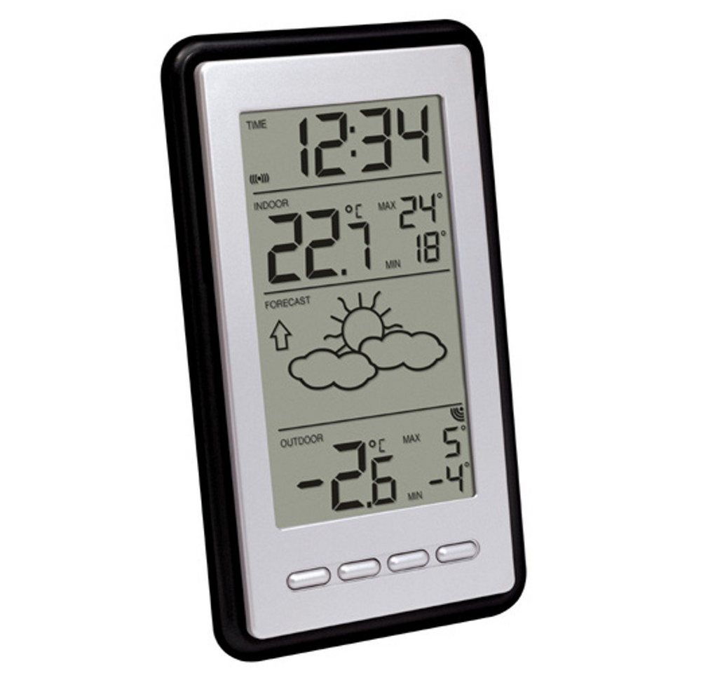 TechnoTrade Technoline WS 9130-IT Digitale Wetterstation Schwarz, Silber Wetterstation von TechnoTrade