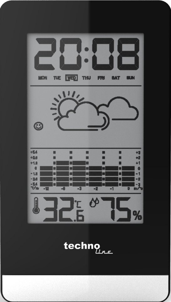 technoline WS 9125 Wetterstation (mit Temperaturtrendanzeige) von technoline