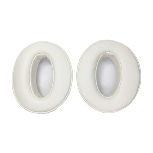 Ersatz Ohrpolster für Sennheiser HD4.50/HD4.50BT/HD 4.50BTNC/HD4.50SE/HD4.40BT Kopfhörer, Ersatzpolster für Sennheiser HD4.30G/HD4.20S/HD458BT/HD 450BT/HD400S/HD350BT/HD300, Weicherem Leder (Weiß) von tecinity