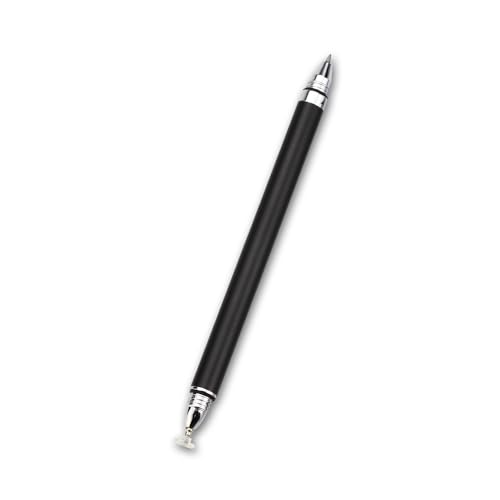 Stylus Stift Tablets/Handys, 2 in 1 Stylus Pen mit Schwarze Tinte, Universal Kapazitive Stift für Touchscreen (Schwarz) von tecinity