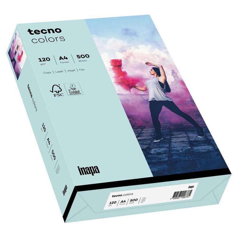 tecno Kopierpapier colors hellblau DIN A4 120 g/qm - 250 Blatt von tecno