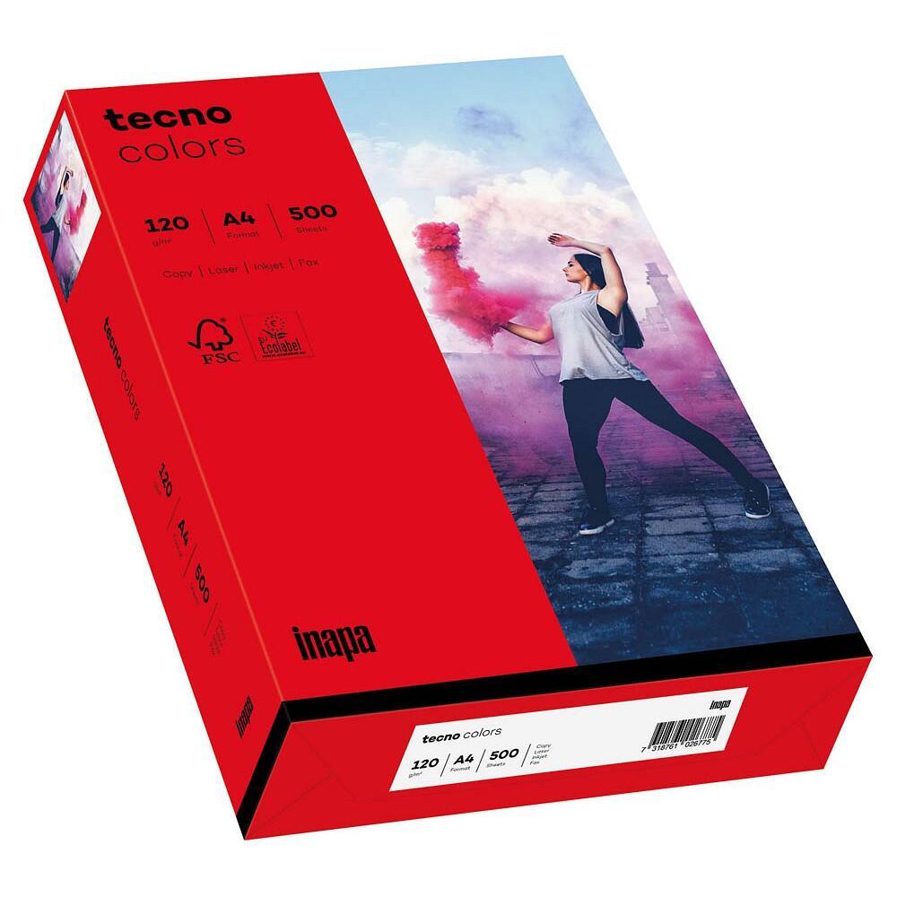 tecno Kopierpapier colors intensivrot DIN A4 160 g/qm - 250 Blatt von tecno