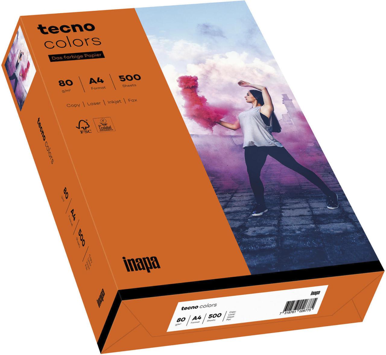 tecno Kopierpapier tecno Papier Int'orange A4 DIN A4 80 g/m² von tecno