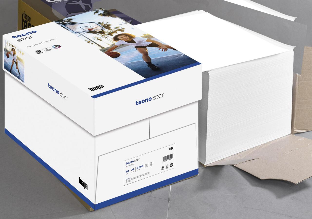 tecno Inapa tecno Kopierpapier DIN A4 80 g/m² tecno Inapa tecno Kopierpapier DIN A4 80 g/m² von tecno