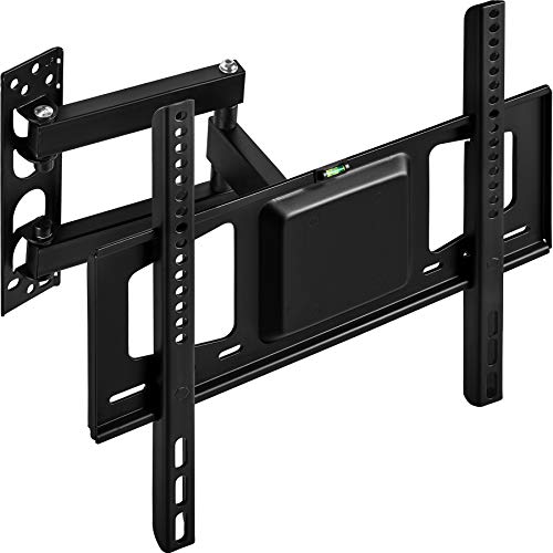 TecTake 402610 TV Wandhalterung für Flachbildschirme | Neigbar und Schwenkbar, max. VESA 400x400, belastbar bis 60kg, für 66 cm (26 Zoll) - 140 cm (55 Zoll) Diagonale, Wandabstand 55-356 mm von tectake