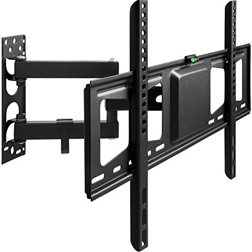 TecTake 402611 TV Wandhalterung für Flachbildschirme, neigbar und schwenkbar, VESA max 400x400, 81cm - 152 cm (32-60"), schwarz von tectake