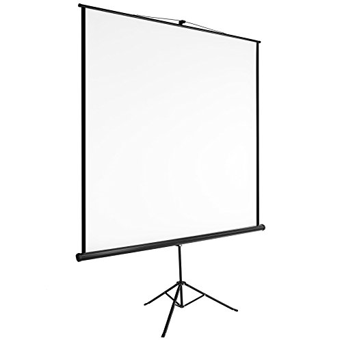 TecTake Heimkino Beamer Leinwand | HDTV tauglich - Diverse Größen - (178x178cm | Nr. 402514) von tectake